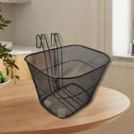 Dunlop Bike Bicycle Handlebar Carry Basket Shopping Metal hook Black 20L Storage