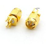 2x SMA male 1.6mm PCB Edge Chassis Mount Socket Port Connector WiFi Card Antenna