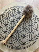 Glastonbury Shamanic Drum Beater Real with Sheep Wool Head Hand Crafted
