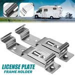 2PCS Trailer Number Plate Clips Holder Spring Loaded Stainless Steel One Pair UK