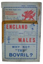 1938 England v Wales Rugby Union Match 15th January Very RARE