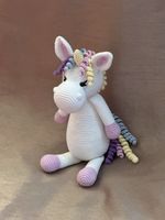 Handmade, Unicorn Crochet Animal Amigurumi, Cotton 100%, 26 cm