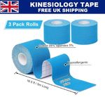 3 Rolls 5cm x 5m Kinesiology Tape KT Muscle Strain Injury Support Physio Sports