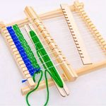 Wooden Weaving Loom Kit DIY Knitting Machine Craft Toy with Accessories