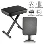 Height Adjustable Piano Bench X-Design,Folding Piano Stool Portable for Bedroom