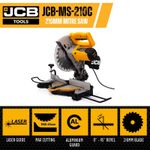 JCB Mitre Saw 210mm 8" Electric Compound, Corded, 1100W, 230-240V