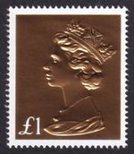 GB QEII SG U3966 £1 Gold MNH Mint, 50th Anniversary of Machin Definitive Stamps