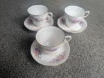 3 x Queen Anne Floral Cup & Saucers
