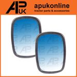 2x Universal 7" x 5" Flat Wing Mirror Head for Land Rover Series 2 3 Classic