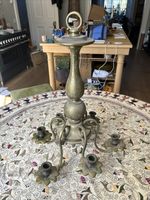 Solid Brass Hanging Chandelier 19c?