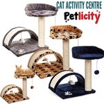 Cat Tree Scratcher Scratch Post Kitten Toy Scratching Activity Centre Sisal Bed 