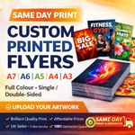 Custom Flyers Printing A5 A6 A4 Leaflets | Same Day Printing | Business | 150gsm