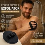 Exfoliating Body Scrubber Pad 4 Finger Strap Non Slip Shower Bath Sponge