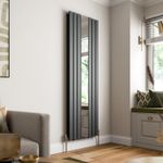 1800 x 600mm Double Flat Panel Vertical Mirror Radiator Rad Modern Anthracite