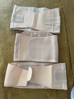 LuxeSculpt 3 Piece Abdominal Support Wrap Waist Compression Belt Size M Beige