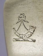 58g WILLIAM IV STERLING SILVER 'HUNT' FAMILY CRESTED SAUCE GRAVY LADLE 1836