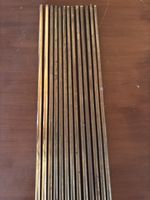 13 solid Antique Brass Stair Rods 