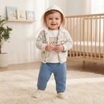 Baby Boys Teddy Hoodie, T-Shirt & Bottoms Set (3-12M)
