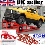 4 ton Hydraulic Car Ramps 2PC Heavy Duty Garage Auto Van Bottle Lift Jack Ramp