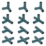 Woodside 16mm Plastic Tomato Greenhouse Frame Connector Supports, 12 Pack