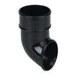 FLOPLAST 68mm Round Gutter Pipe Shoe - Black - FREE Next-Day Delivery