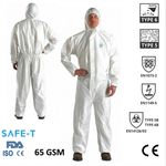 QTY 25 x Halo Disposable MicroPorous Hooded Coverall Type 5/6 White XL 48-50"
