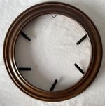 Vintage 28cm Van Hygan & Smythe Circular Oak Wood Frame Fits 8" 20cm Plates #88