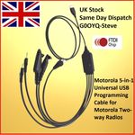 Motorola 5-in-1 Universal USB Programming Cable for Motorola Two-way Radios