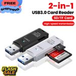 2 In 1 TF SD Card Reader USB 3.0 Micro SD Card To USB Adapter Smart Card Reader