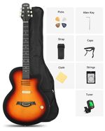 Moukey BCC-100 Acoustic Electric Guitar With S Pickup Voulme Knob Sunburst