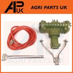 Tractor PTO Air Compressor Twin Cylinder with hose pipe field on site Tyre Pump