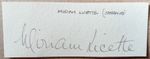 ORIGINAL CLASSICAL MUSIC AUTOGRAPH MIRIAM LICETTE Soprano Opera Singer