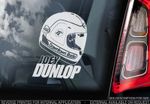 Joey Dunlop - Car Window Sticker - HELMET Isle of Man TT#3 Superbike - TYP3