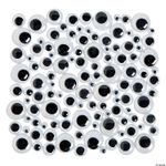 200 Craft Googly Eyes Moving Eyes Wobbly Wiggly Craft 7,11,15mm