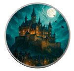 EDINBURGH CASTLE Full Colour Commemorative/Challenge Coin. Scotland. 4cm 30g
