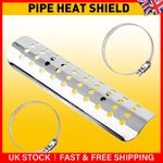 Motorcycle Motorbike Exhaust Muffler Pipe Heat Shield Cover Heel Guard Silver
