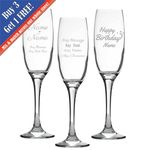 Personalised Engraved Seasonal Champagne Flutes