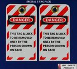 LOCKOUT TAGS (SPECIAL 3 PACK) W/ 3/8" BRASS GROMMET SAFETY LOCKOUT TAGOUT