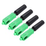 4PCS SC/APC Fiber Optic Quick Connector, Straight Fiber Fast Connectors Adapter