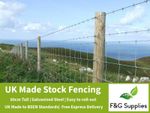 100m of sheep pig dog stock garden fence steel fencing wire netting L8/80/15