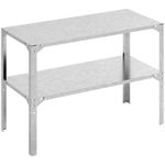 2 Tier Potting Bench Table Galvanised Steel Garden Planting Work Bench