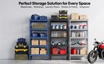 5-Tier Adjustable Metal Shelf Garage Shelves Mould-resistant 4mm Wood Shelf