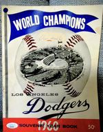 Vin Scully SIGNED 1960 WORLD Champions Souvenir PROGRAM DODGERS JSA HOF 
