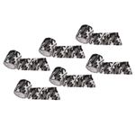 (Snow Black White)6Pcs Camouflage Tape Roll Wrap Non Woven Fabric for Riding