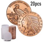 20 x 1oz Copper Rounds Incuse Indian Golden State Mint Coins Fine 999 Bullion