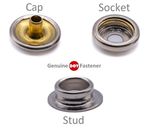 Durable DOT Snap fastener press studs marine grade brass nickel Cap Socket Stud