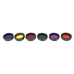 ｀6 Pcs 1.25inch Colorful Telescope Filter Kit With Storage Box For Telescopes