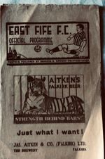 East Fife v Partick Thistle 15 th December 1956 Program