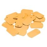 25pcs Metal Blank Tags Stamping 30x50mm DIY Engraving Aluminum ID Tags Yellow