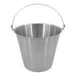 12L Stainless Steel Bucket Strong Handle Food Or Ice For Home & Commercial